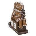 Clayre & Eef Christmas Decoration Figurine Gingerbread man 11x4x13 cm Brown Plastic