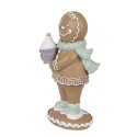 Clayre & Eef Kerstdecoratie Beeld Gingerbread man 11 cm Bruin Kunststof