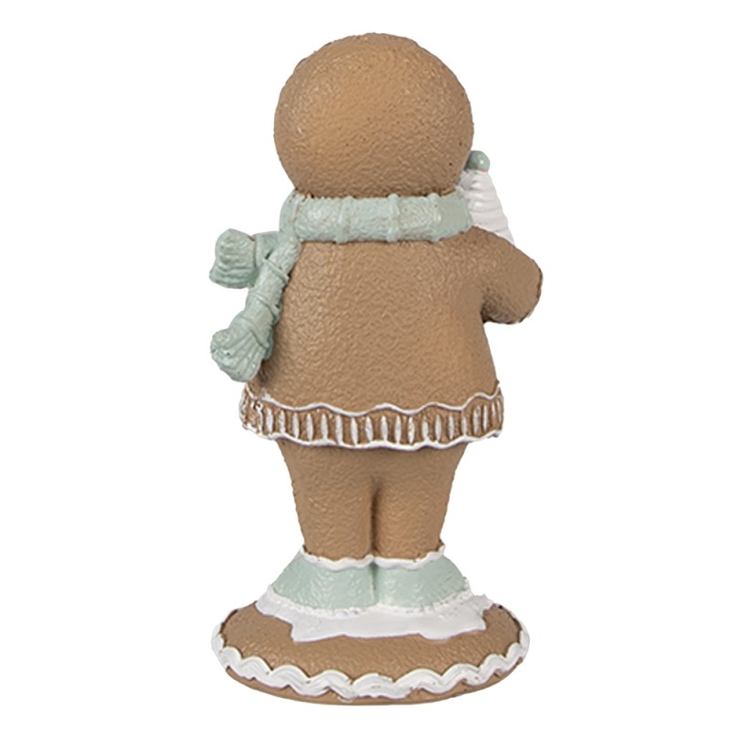 Clayre & Eef Figure de Noël Bonhomme en pain d‘épice 11 cm Marron Plastique