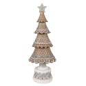 Clayre & Eef Décoration de Noël Sapin de Noël Ø 13x33 cm Marron Plastique