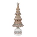 Clayre & Eef Décoration de Noël Sapin de Noël Ø 13x33 cm Marron Plastique