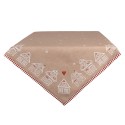 Clayre & Eef Nappe 100x100 cm Marron Coton Maison en pain d'épices