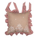 Clayre & Eef Chair Cushion Cover 40x40 cm Brown Cotton Gingerbread house