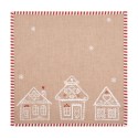 Clayre & Eef Napkins Cotton Set of 6  40x40 cm Brown Cotton Gingerbread house