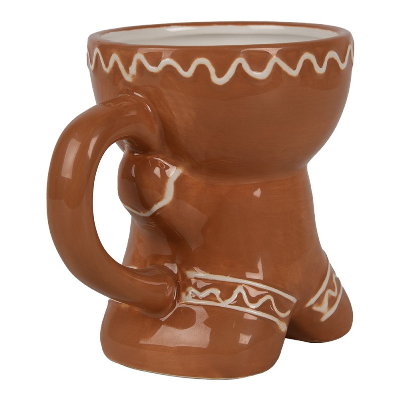 Clayre & Eef Tazza Uomo di pan di zenzero 325 ml Marrone Ceramica