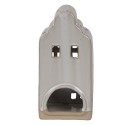 Clayre & Eef Tealight Holder House 9x8x18 cm Beige Ceramic