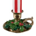 Clayre & Eef Kerstdecoratie met LED-verlichting Kandelaar 18x17x38 cm Rood Wit Kunststof