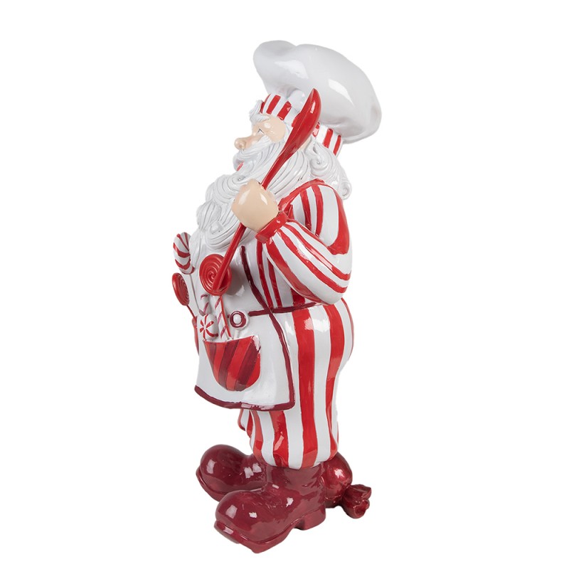 Clayre & Eef Christmas Decoration Figurine Santa Claus 47 cm Red White Plastic