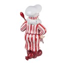 Clayre & Eef Statuetta decorativa di Natale Babbo Natale  47 cm Rosso Bianco  Plastica