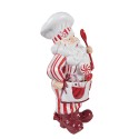 Clayre & Eef Figure de Noël Père Noël 47 cm Rouge Blanc Plastique