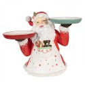 Clayre & Eef Weihnachtsdekorationsfigur Weihnachtsmann 44 cm Rot Kunststoff