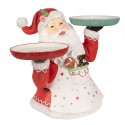 Clayre & Eef Kerstdecoratie Beeld Kerstman 44 cm Rood Kunststof