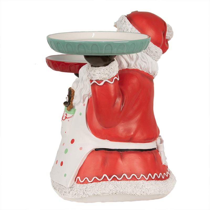 Clayre & Eef Weihnachtsdekorationsfigur Weihnachtsmann 44 cm Rot Kunststoff