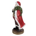 Clayre & Eef Weihnachtsdekorationsfigur Weihnachtsmann 23 cm Rot Kunststoff