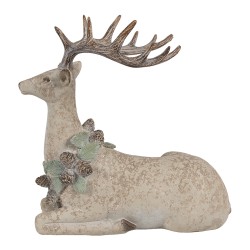 Clayre & Eef Statuetta decorativa Cervo 31x16x29 cm Marrone Plastica