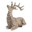 Clayre & Eef Statuetta decorativa Cervo 29x15x27 cm Marrone Plastica