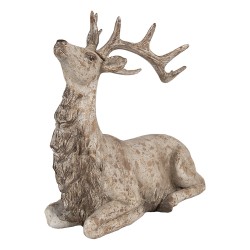 Clayre & Eef Decorative Figurine Deer 29x15x27 cm Brown Plastic