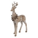 Clayre & Eef Dekorationsfigur 2er Set Hirsch 20/12 cm Braun Kunststoff