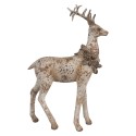 Clayre & Eef Decorative Figurine Set of 2 Deer 20/12 cm Brown Plastic