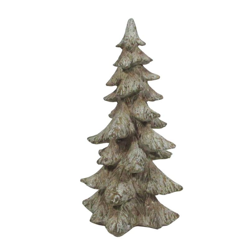 Clayre & Eef Christmas Decoration Christmas Tree 19x18x36 cm Brown Plastic