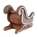 Clayre & Eef Statuetta decorativa di Natale Slitta 20x12x15 cm Marrone Plastica