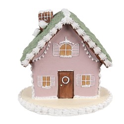 Clayre & Eef Gingerbread house 12 cm Pink Plastic