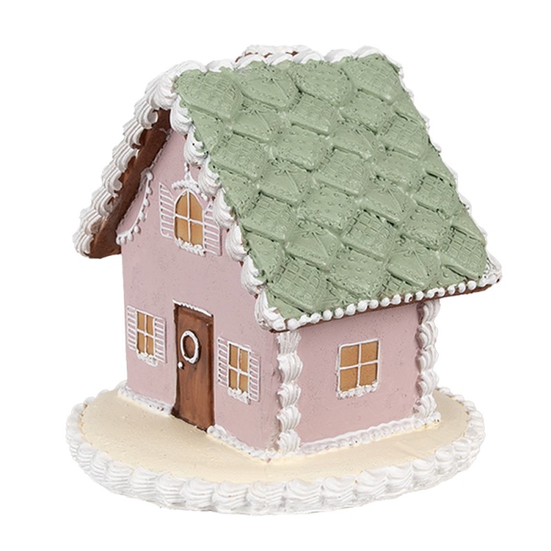 Clayre & Eef Lebkuchenhaus 12 cm Rosa Kunststoff