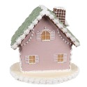 Clayre & Eef Gingerbread house 12 cm Roze Kunststof