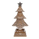 Clayre & Eef Decorazione di Natalizie Albero di Natale Ø 18x32 cm Marrone Plastica