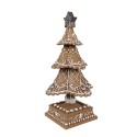 Clayre & Eef Décoration de Noël Sapin de Noël Ø 18x32 cm Marron Plastique