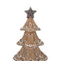 Clayre & Eef Décoration de Noël Sapin de Noël Ø 18x32 cm Marron Plastique