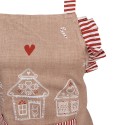 Clayre & Eef Kids' Kitchen Apron 48x56 cm Brown Cotton Gingerbread house