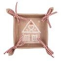 Clayre & Eef Broodmand 35x35x8 cm Bruin Katoen Gingerbread house