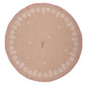 Clayre & Eef Torchon Ø 80 cm Marron Coton Rond Maison en pain d'épices