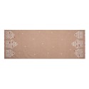 Clayre & Eef Table Runner 50x140 cm Brown Cotton Gingerbread house