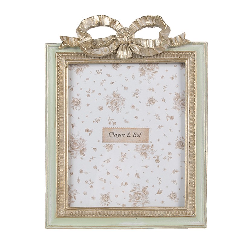 Clayre & Eef Photo Frame 13x18 cm Green Plastic Glass