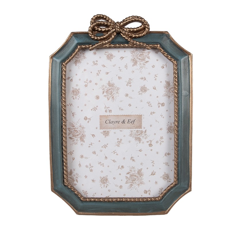 Clayre & Eef Photo Frame 13x18 cm Green Plastic Glass