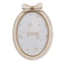 Clayre & Eef Bilderrahmen 13x18 cm Beige Kunststoff Glas Oval