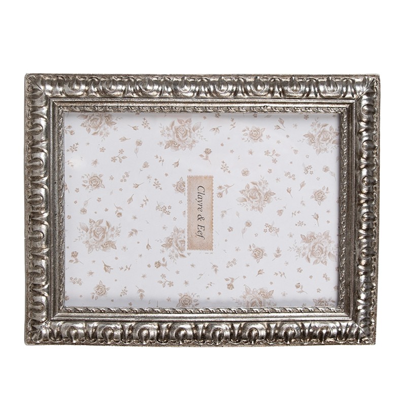 Clayre & Eef Photo Frame 13x18 cm Silver colored Plastic Glass