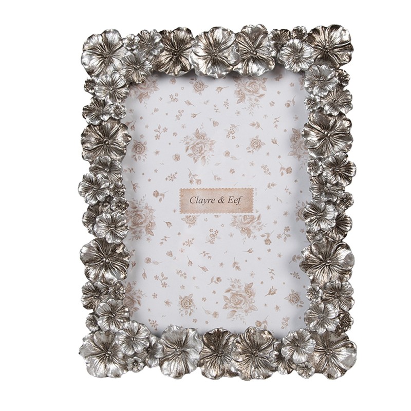 Clayre & Eef Photo Frame 13x18 cm Silver colored Plastic Glass