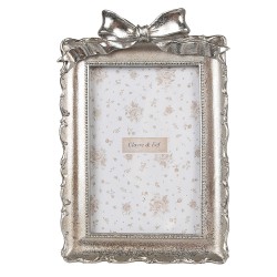 Clayre & Eef Photo Frame 10x15 cm Silver colored Plastic Glass