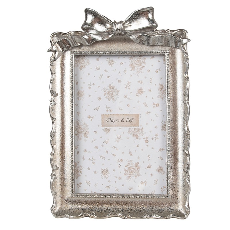 Clayre & Eef Photo Frame 10x15 cm Silver colored Plastic Glass