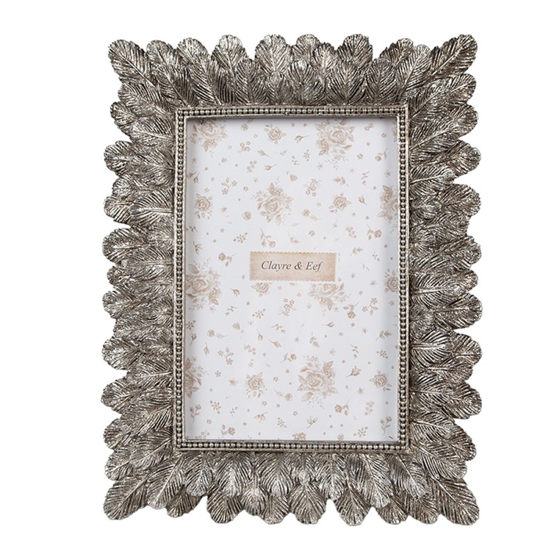 Clayre & Eef Photo Frame 10x15 cm Silver colored Plastic Glass