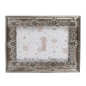 Clayre & Eef Bilderrahmen 10x15 cm Silberfarbig Kunststoff Glas