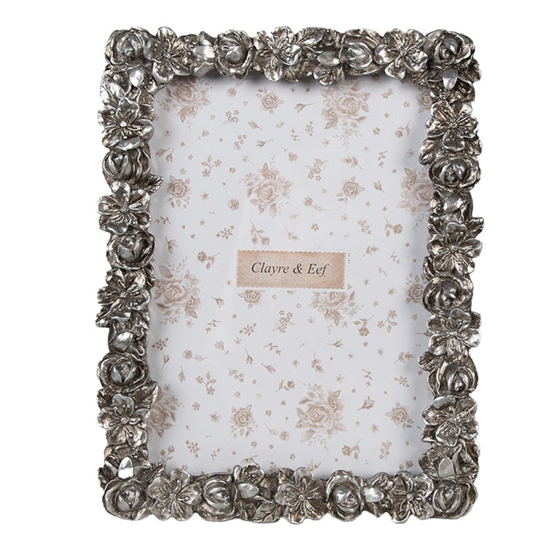 Clayre & Eef Photo Frame 13x18 cm Silver colored Plastic Glass