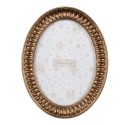 Clayre & Eef Bilderrahmen 10x15 cm Goldfarbig Kunststoff Glas Oval