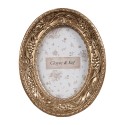 Clayre & Eef Photo Frame 6x9 cm Gold colored Plastic Glass Oval