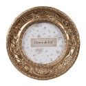 Clayre & Eef Photo Frame 7x7 cm Gold colored Plastic Glass Round