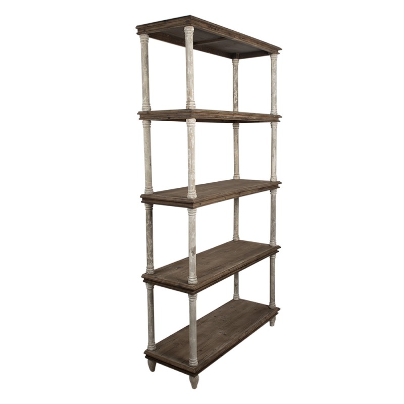 Clayre & Eef Bookcase 110x40x210 cm White Wood