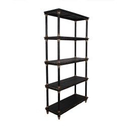 Clayre & Eef Libreria 110x40x210 cm Nero Legno